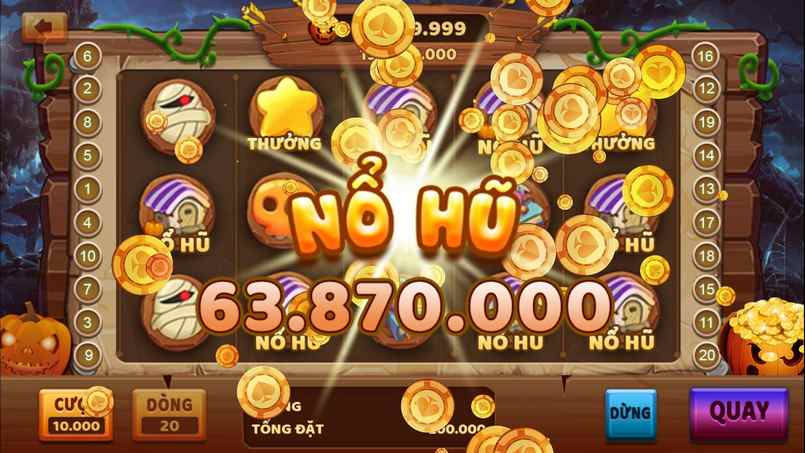 Nổ hũ tiền về như lũ với tổng giá trị hơn 63 triệu đồng 